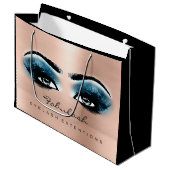 バララッシュブルーメイクアップグリッター美しい化粧品 ラージペーパーバッグ (正面アングル)