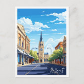 バララットオーストラリアヴィンテージ旅行イラストレーション ポストカード (正面)