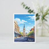 バララットオーストラリアヴィンテージ旅行イラストレーション ポストカード (スタンド正面)