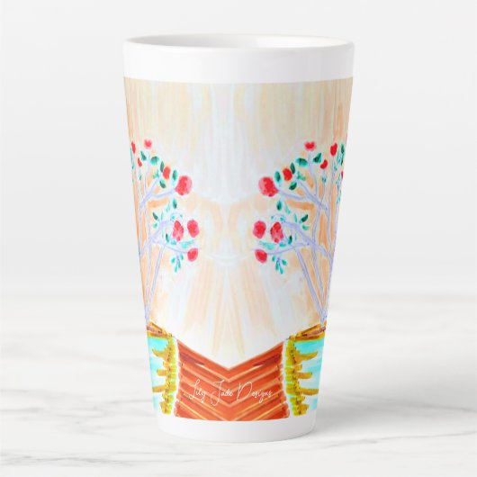 バララテコーヒーマグバイアリエラ&リリーデザイン カフェラテマグ (正面)