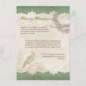 バララフランスのブバードヴィンテージレースアップルグリーン エンクロージャーカード (裏面)