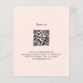 バララベンダー花模様QR RSVP結婚式招待状 (裏面)