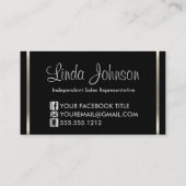 バラリップスティックとシルバー – Avon 名刺 (裏面)