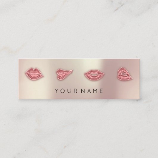 バラリップナース化粧品インジェクターQrコードロゴ スキニー名刺 (正面)