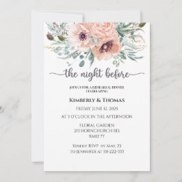 バラリハーサルの夕食の招待の前の夜 招待状