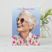 バラリリーパールピンク葬儀プログラム 案内状 (スタンド正面)