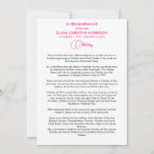 バラリリーパールピンク葬儀プログラム 案内状 (裏面)