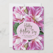 バラリリーフラワーハッピーマザーズデイカード 招待状 (正面)