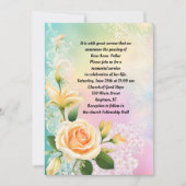 バラリリー&ホワイト薄紫メモリアル 招待状 (正面)