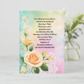 バラリリー&ホワイト薄紫メモリアル 招待状 (スタンド正面)