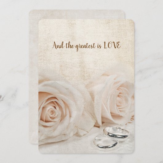 バラリングや輪の誓いの更新 招待状 (正面/裏面)