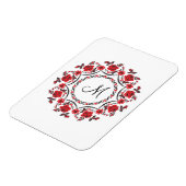 バラリングパーソナライズされたモノグラムイニシャル マグネット (左側)