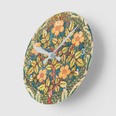 バラリースバイウィリアム・モリス人気があるデザイン ラウンド壁時計 (傾斜)