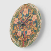 バラリース刺繍デザインバイウィリアムモリス ラージ壁時計 (傾斜)