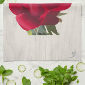 バラルージュ – レッドローズ キッチンタオル (折り畳み)