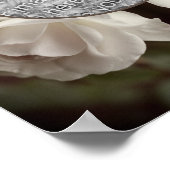 バラレインドロップフレームヴィンテージ自分の写真を作成 ポスター (角)