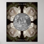 バラレインドロップフレームヴィンテージ自分の写真を作成 ポスター (正面)