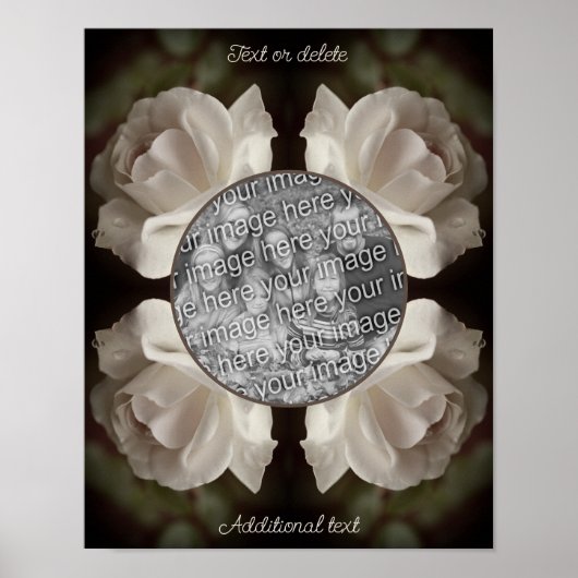 バラレインドロップフレームヴィンテージ自分の写真を作成 ポスター (正面)