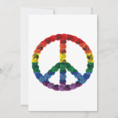 バラレインボーフラッグピースサイン招待状 招待状 (正面)