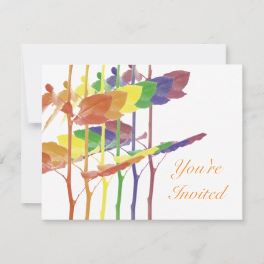 バラレインボー 招待状 (正面)