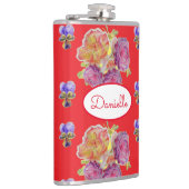 バラレッドフローラバラヴィンテージガーデン女性レトロ フラスク (右)