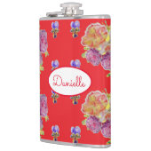 バラレッドフローラバラヴィンテージガーデン女性レトロ フラスク (左)