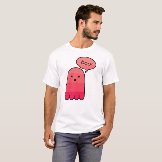 バラレッドブー幽霊ハロウィーン Tシャツ (正面フル)