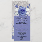 バラレースシルバー/ブルーダンマスクウェディングメニュー メニュー (正面/裏面)