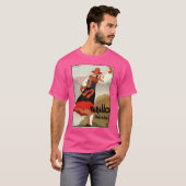 バラロイタリアンアルプス夏の旅行広告ローカルガール Tシャツ (正面フル)