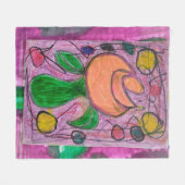 バラロオレンジ フリースブランケット (正面(横))