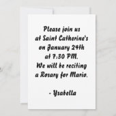 バラロザリオ招待状 招待状 (裏面)