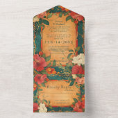 🌹バラロマンス：アールヌーボー・スプレンドール オールインワン招待状 (内側)