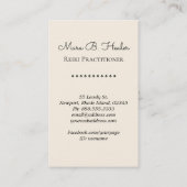 *~*バラロータスハートニルヴァーナヨガマッサージ霊気 名刺 (裏面)