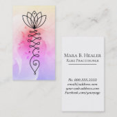 *~*バラロータスハートニルヴァーナルマッサージ霊気ヨガ 名刺 (正面/裏面)