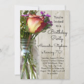 バラワイルドフラワーズフローラ女子バースデーパーティー 招待状 (正面)