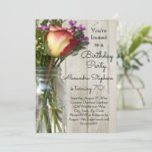 バラワイルドフラワーズフローラ女子バースデーパーティー 招待状 (スタンド正面)