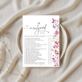 バラワイルドフラワー新生ブライダルシャワーゲーム