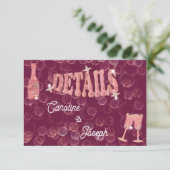 バラワインスターボトル&グリッターグラス結婚ズ エンクロージャーカード (スタンド正面)