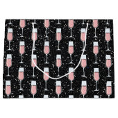 バラワインパターン ラージペーパーバッグ (正面)