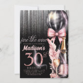 バラワインラグジュアリー30th大人誕生日 招待状 (正面)
