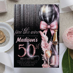 バラワインラグジュアリー50th大人誕生日 招待状<br><div class="desc">高級バラワインアダルト誕生日デザイン。マッチ商品は高級ワインアダルト誕生日コレクションで見つけることができる。</div>