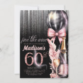 バラワインラグジュアリー60th大人誕生日 招待状 (正面)