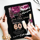 バラワインラグジュアリー60th誕生日招待状 招待状