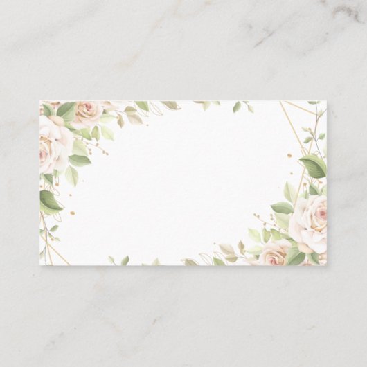 バラワインラッフルチケットブライダルシャワーカード プレイスカード (裏面)