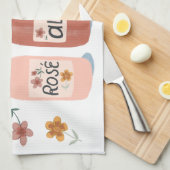 バラワイン愛好家のキッチンタオル キッチンタオル (四つ折り)