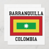 バランキヤ、コロンビア 招待状 (正面/裏面)