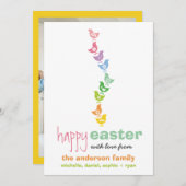 バランシングパステルレインボーチックイースターお洒落 シーズンカード (正面/裏面)