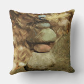 バランシング・ロックス抽象芸術印象派 クッション (裏面)