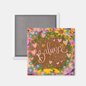 バランスかわいらしおもしろいフローラモダン検査 マグネット (正面/裏面)