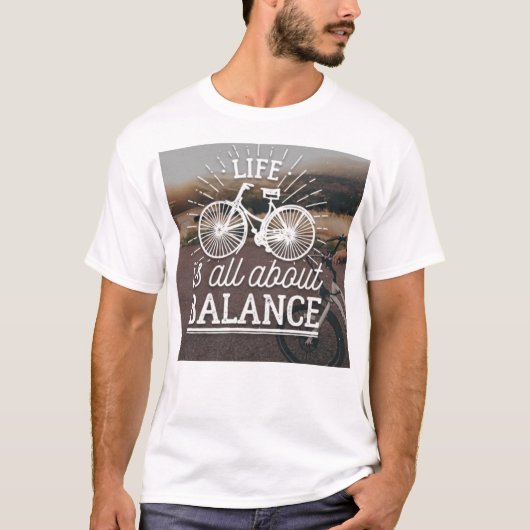 バランスが大切な人生 Tシャツ (正面)